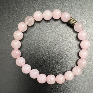 Pink Rose Quartz Bead Bracelet